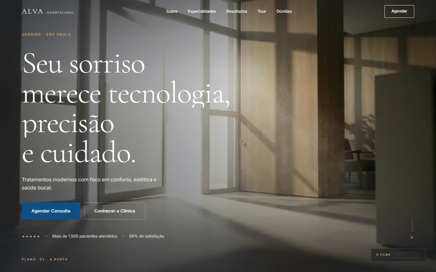 Screenshot do projeto ALVA Odontologia