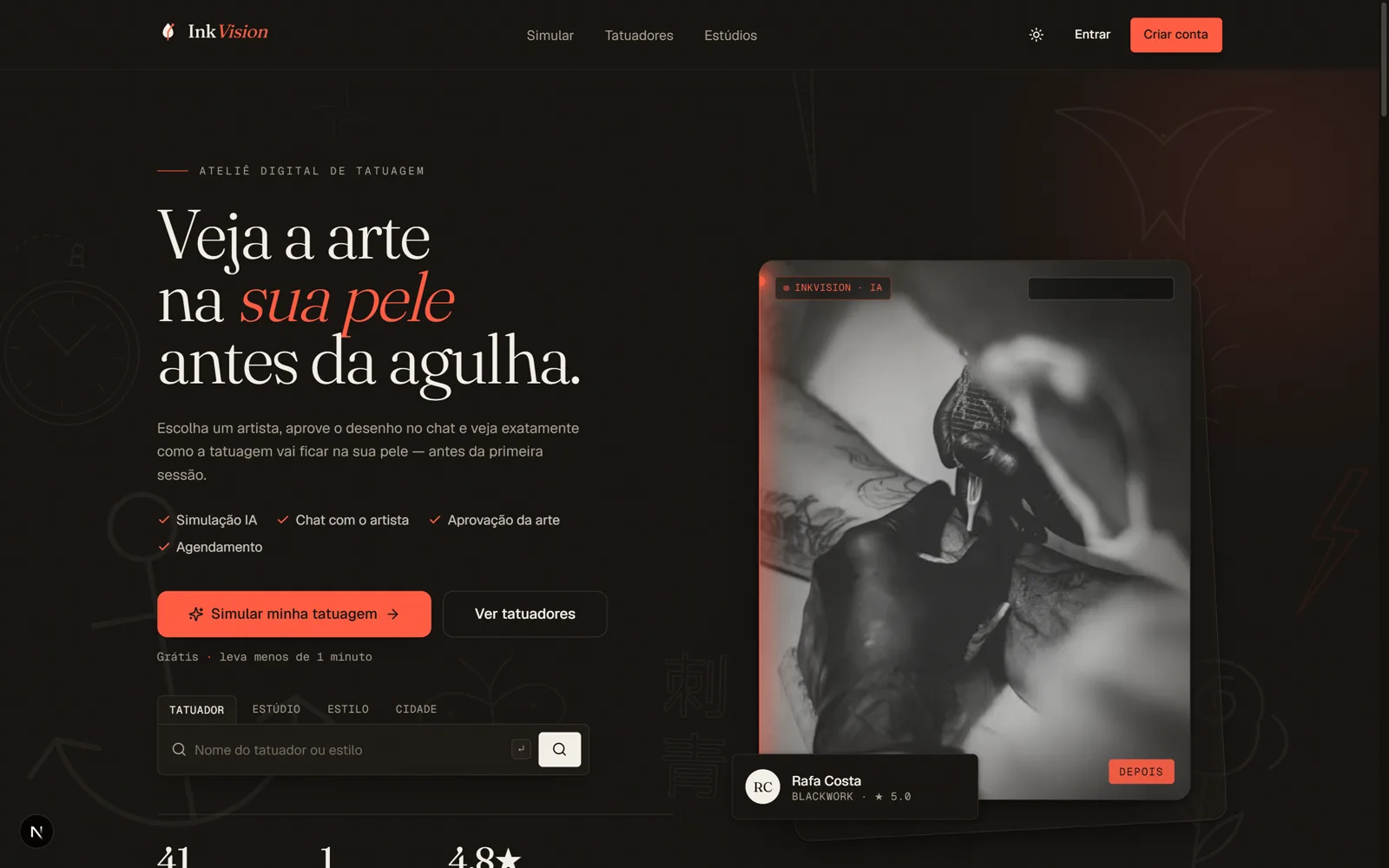 Screenshot do projeto InkVision