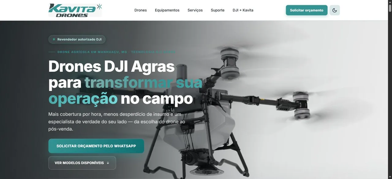 Screenshot do projeto Kavita Drones